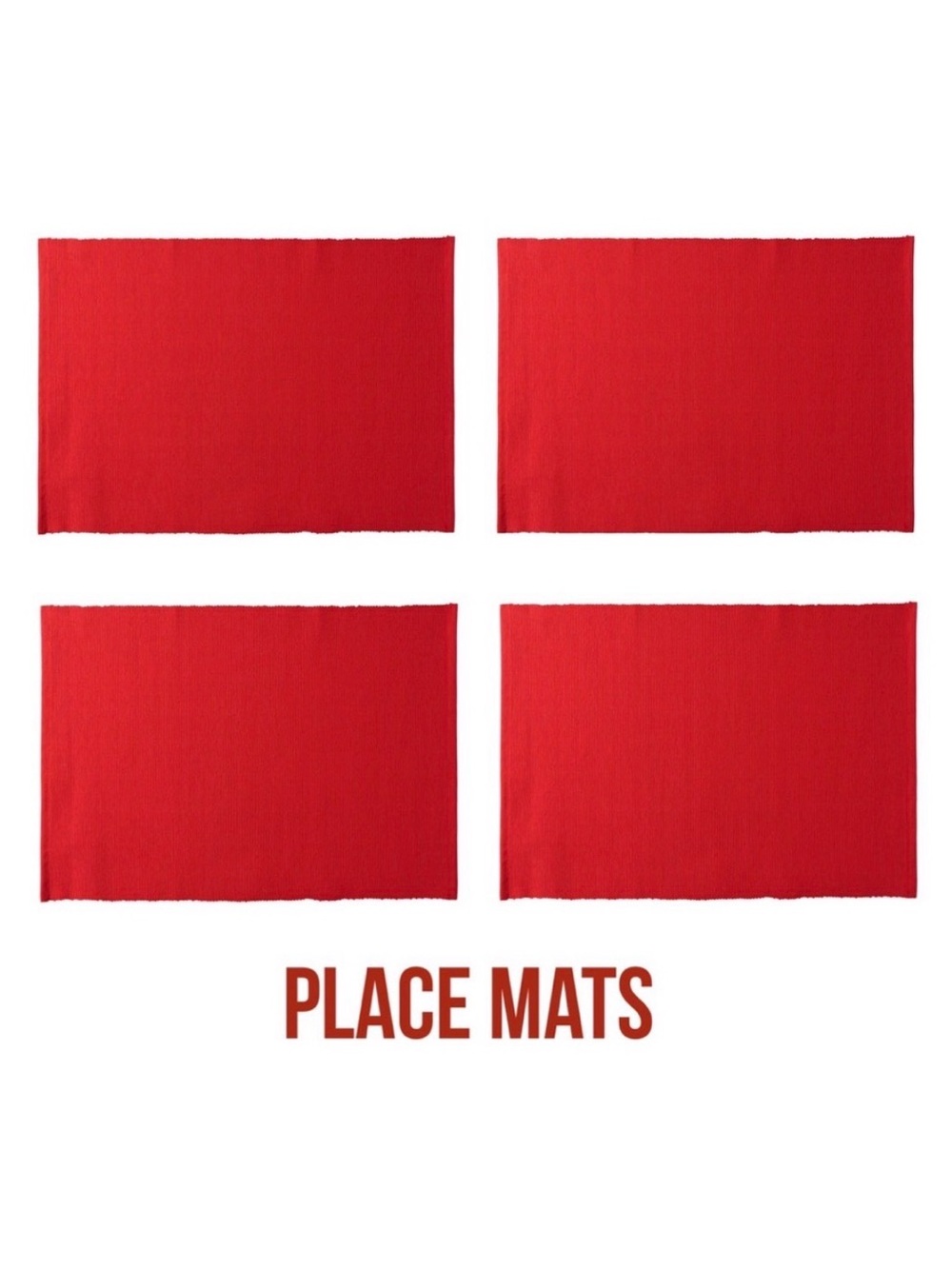 4 Red Cloth Place Mats
